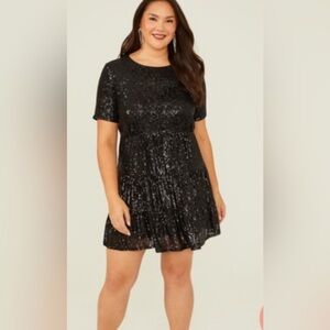 Arula black sequin dress
